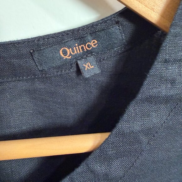 Quince 100% European Linen Tank Top. Color: Black XL - Picture 2 of 5